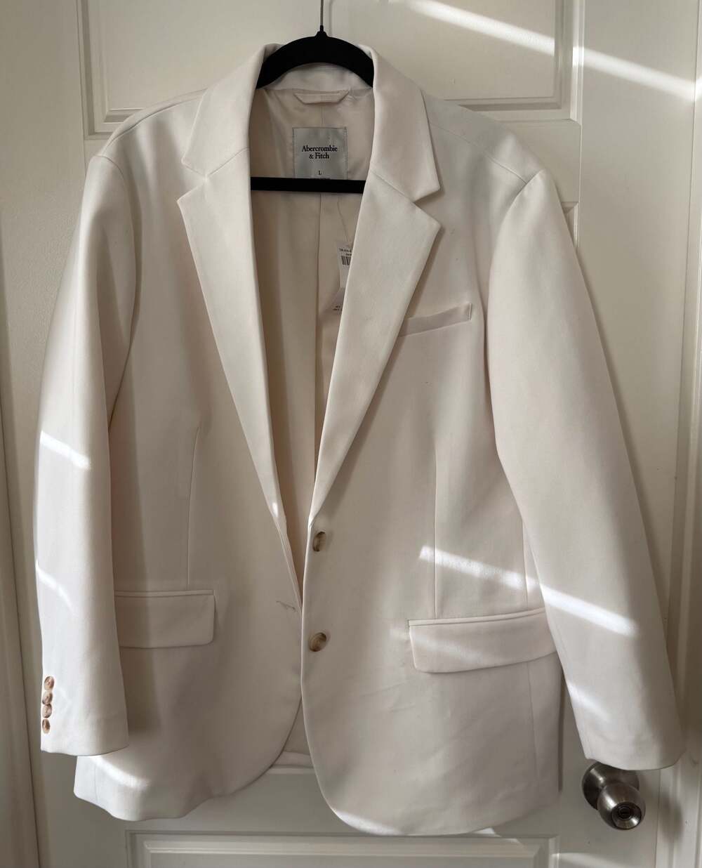 Abercrombie & Fitch Cream Tailored Blazer Size Large